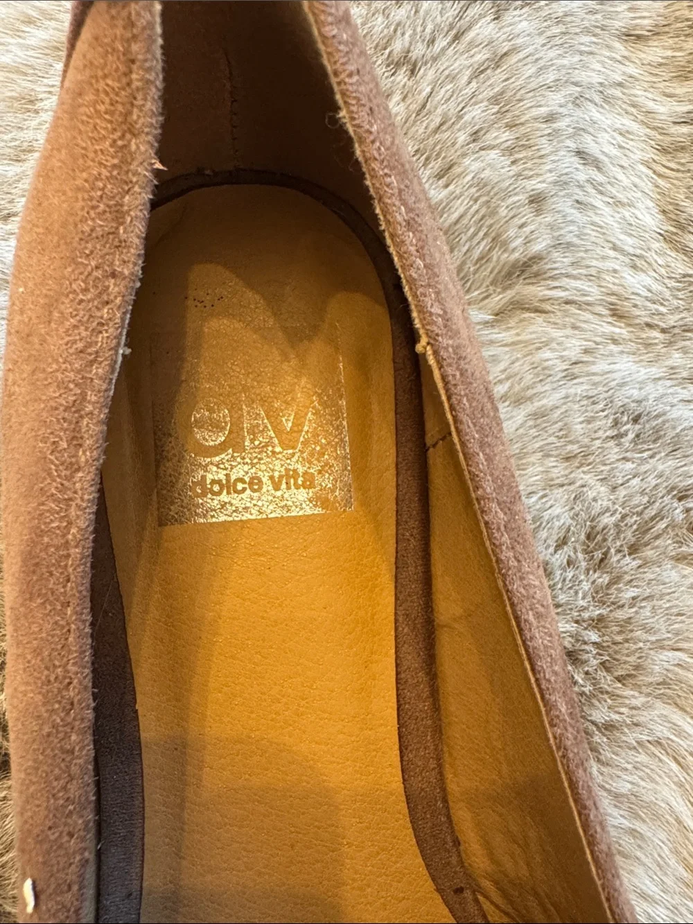 Dolce Vita Women's Pointed Loafers in Cognac Brown